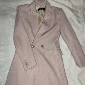Zara Women's Pink Tweed Blazer